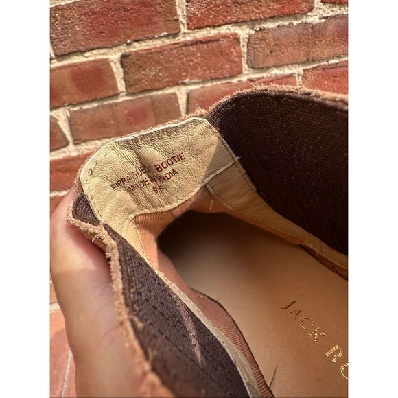 Jack Rogers $149 Pippa Suede Bootie ankle boots oak 9.5 NEW - Picture 9 of 12